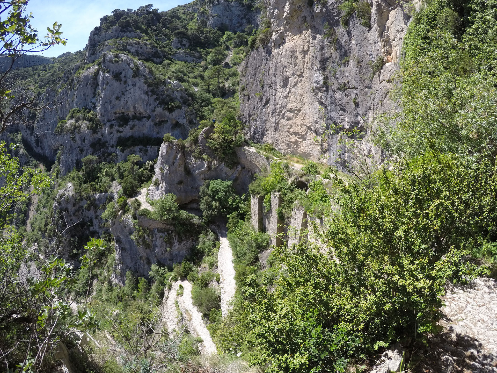 escalier sur falaise Les Fenestrettes