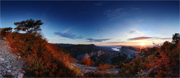 Coucher de soleil sur les Fenestrettes