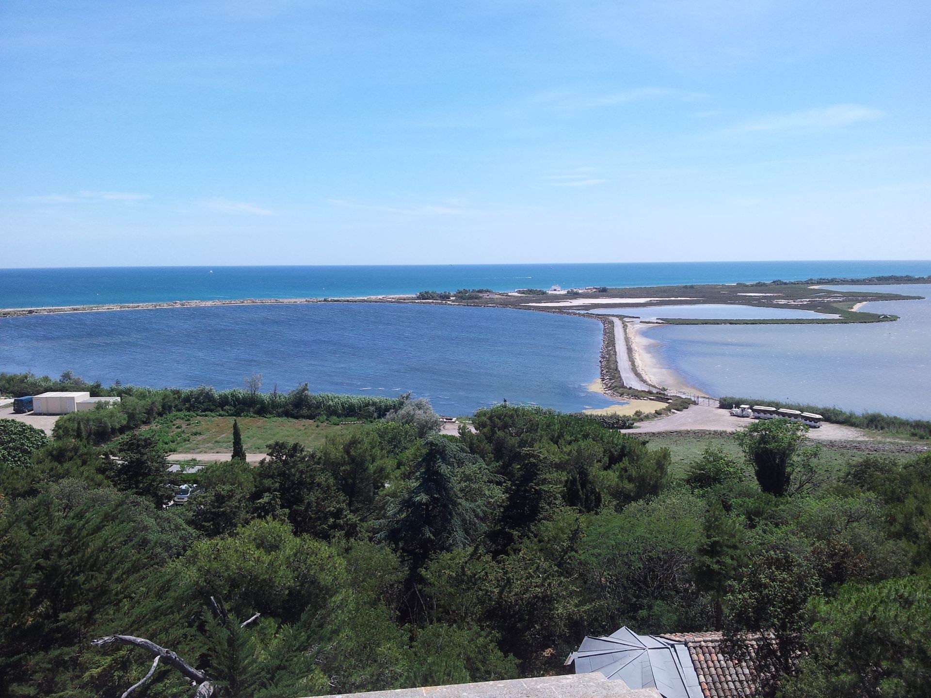 Vue aérienne de la presqu'île de Maguelone