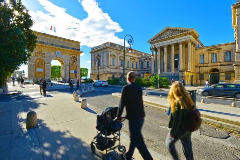 Balade sur l'Avenue Foch jusqu'à l'Esplanade du Peyrou à Montpellier