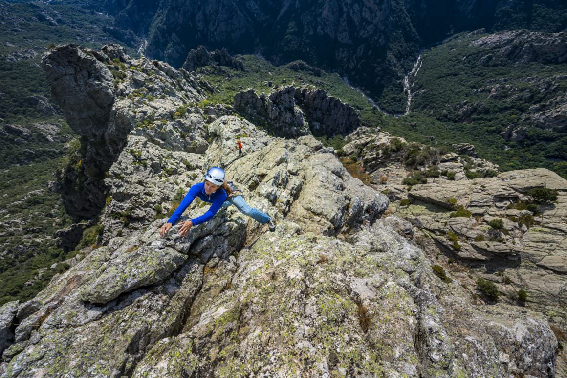 Escalade au Caroux en trad