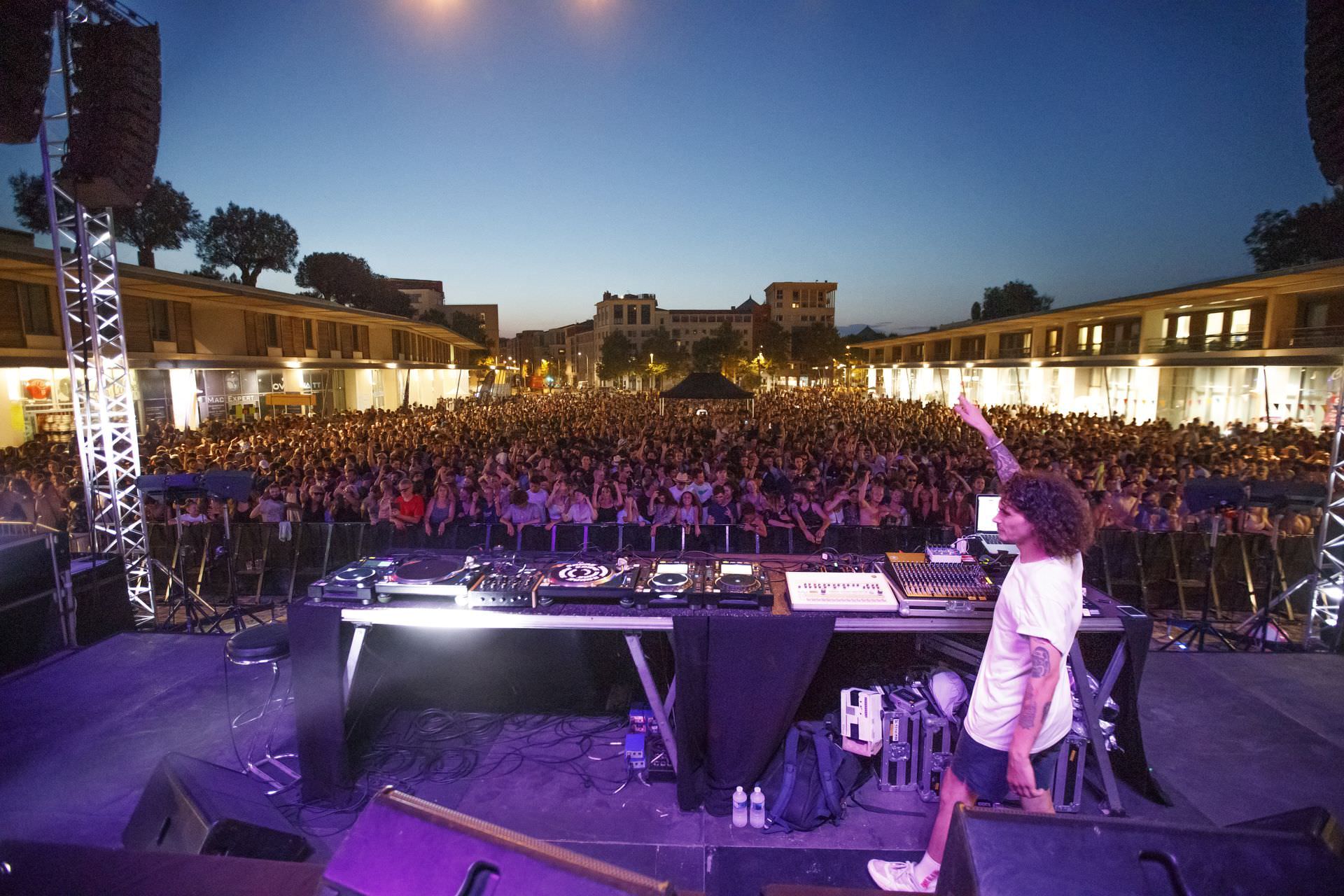 Festival électro sur la place de la nouvelle Mairie à Montpellier © CH.Ruiz Montpellier3M