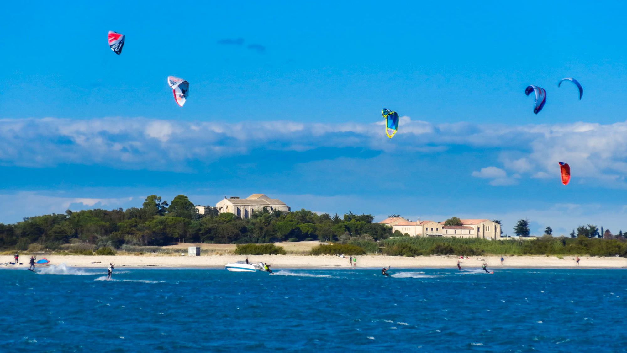 Kite surf à Maguelone