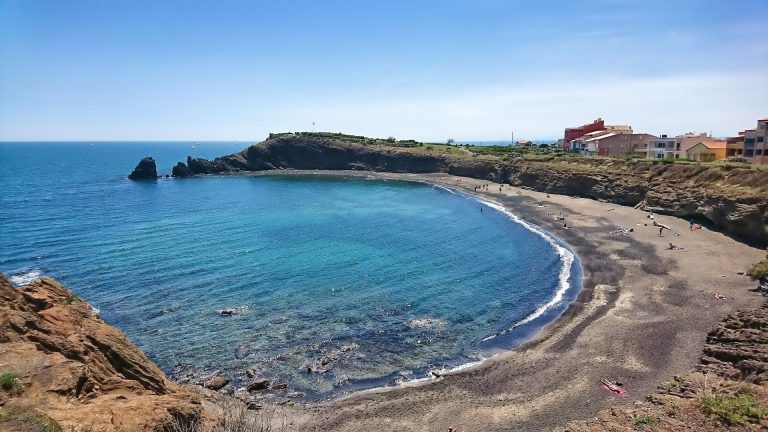 Vue d'ensemble de la plage de la grande Conque au Cap d'Agde