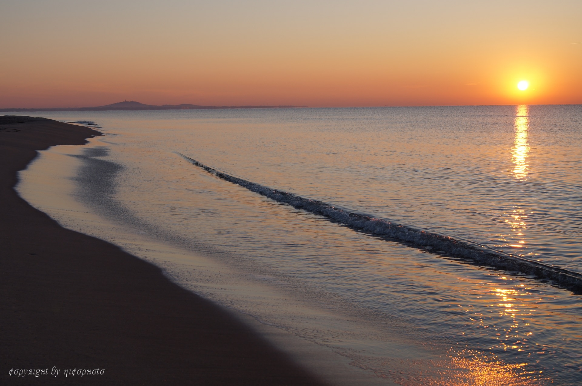 Lever de soleil sur la plage de Sérignan