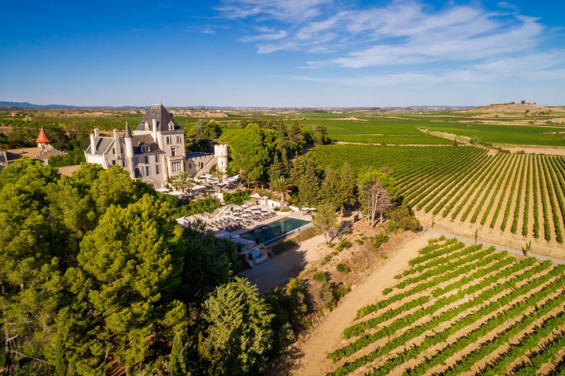 Château les Carrasses vue aérienne vignes