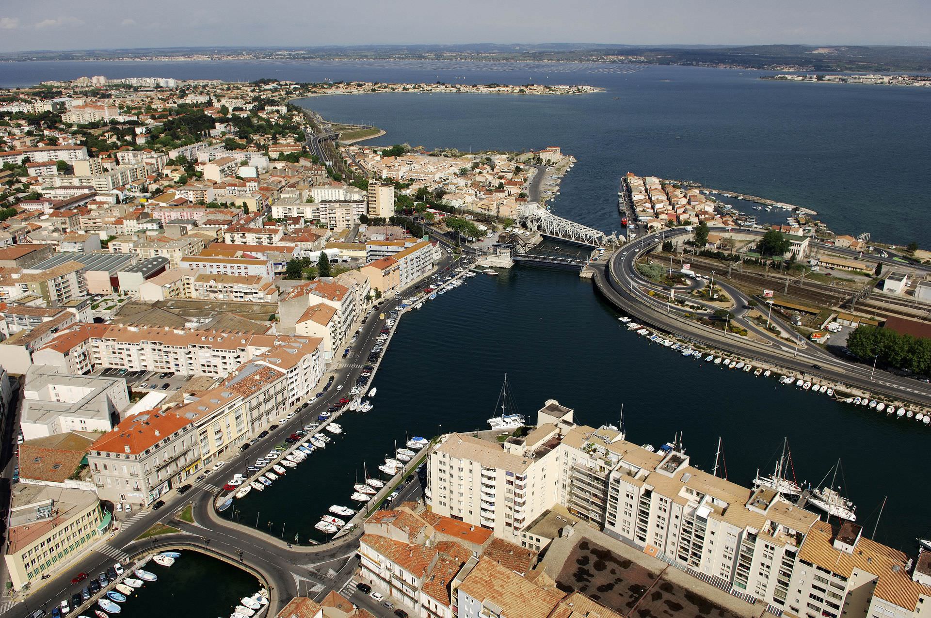 Vue aérienne de Sète