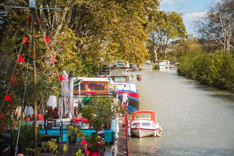 Péniche l'appart des Anges sur le canal du Midi, chambres d'hôtes en couple