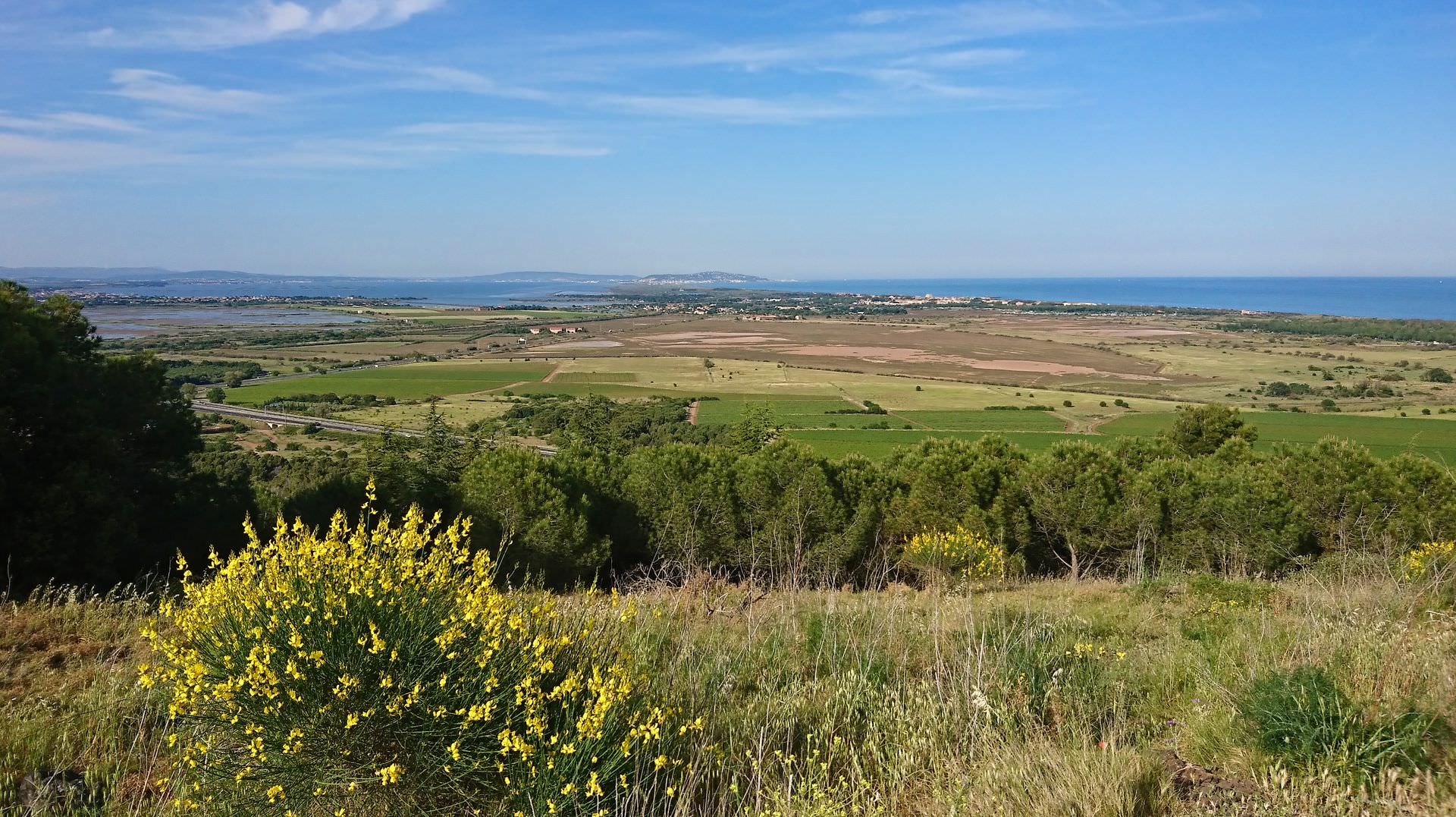 Vue panoramique du haut du Mont Saint Loup au Cap d'Agde