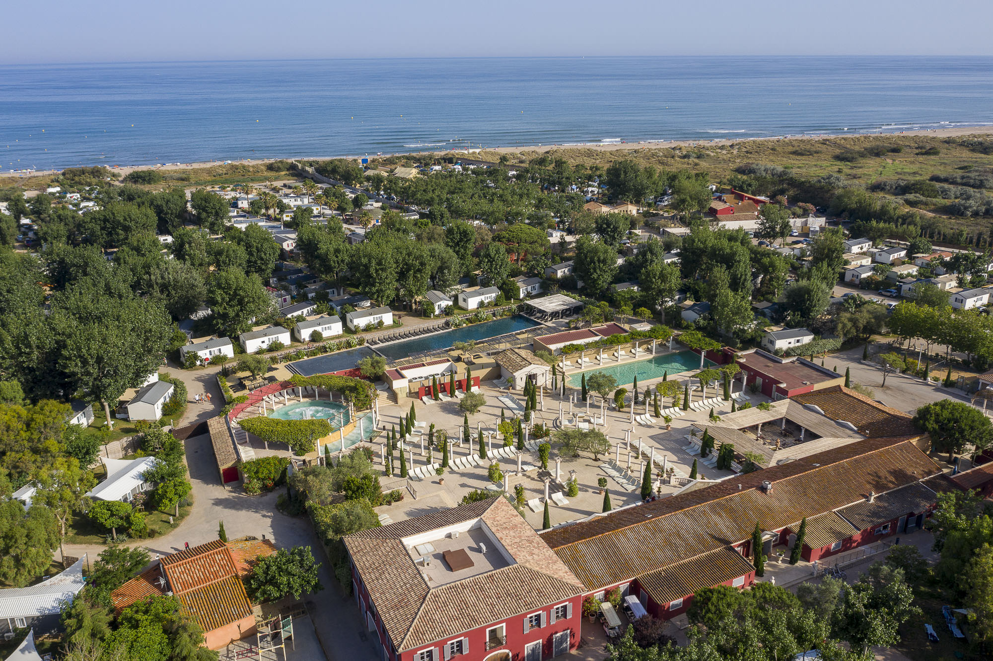 Vue aérienne du camping Le Sérignan Plage Nature