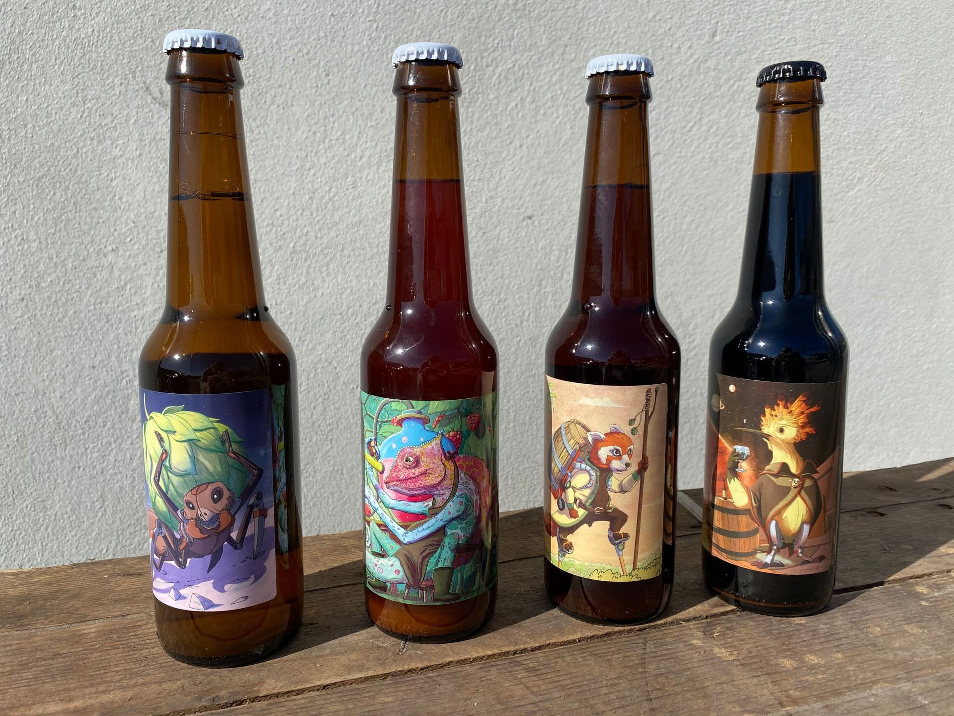 Castelnau le lez, 4 bouteilles de bières de la Brasserie artisanale Zoobrew