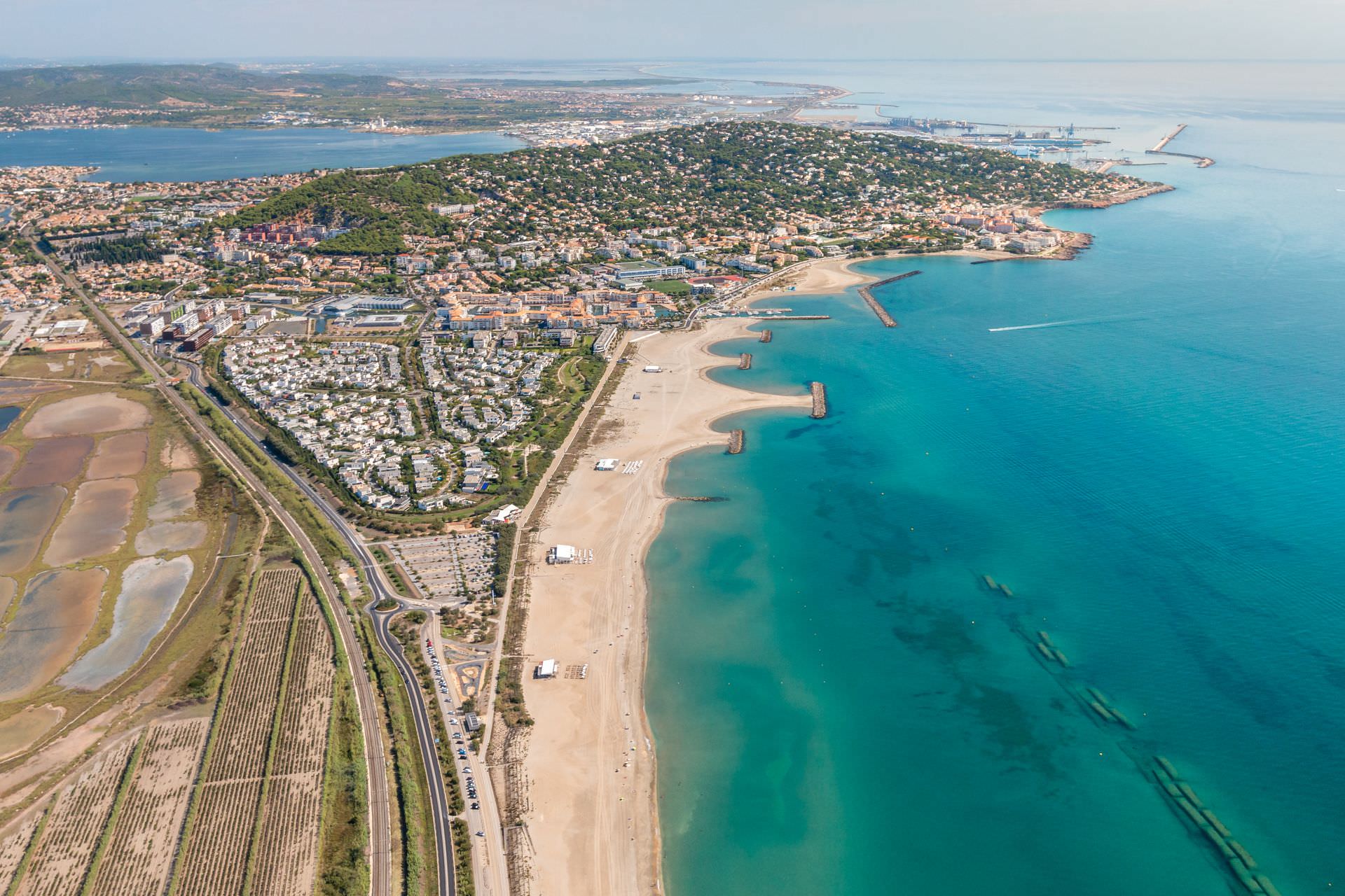 Vue aérienne de Sète Villeroy