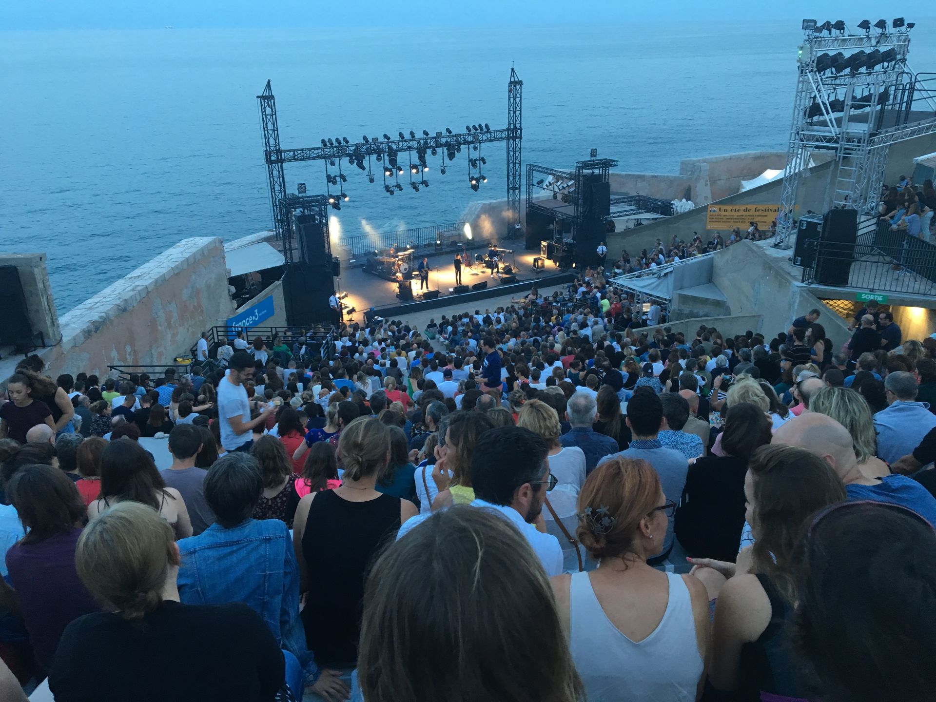 Festival Quand je pense à Fernande à Sète - vue depuis les hauteurs du Théâtre de la Mer