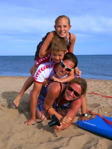 En famille sur la plage de Vias