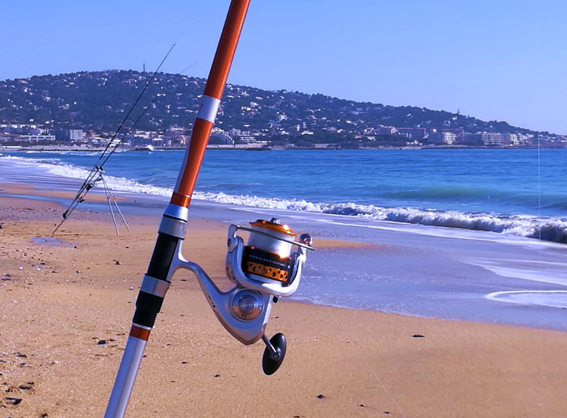 pêche sur le lido de Sète à Marseillan