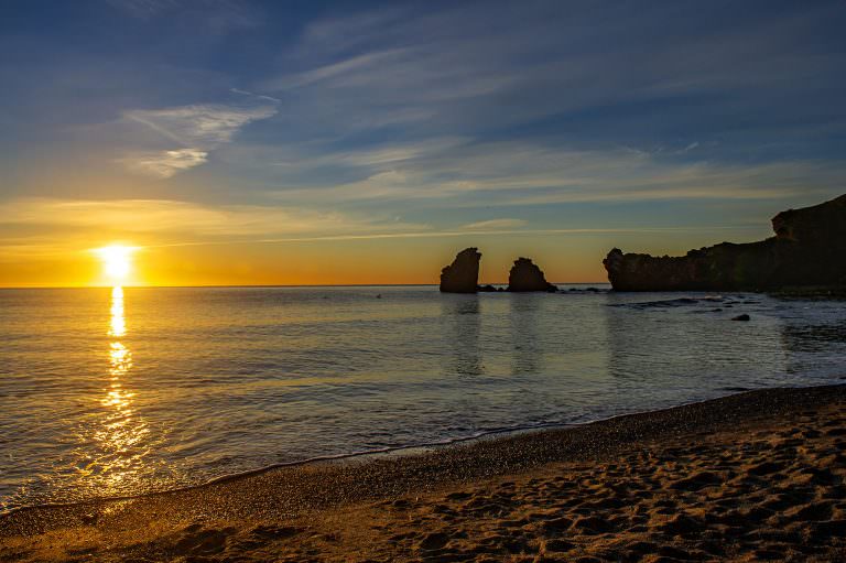 Lever de soleil sur la Plage de la Grande Conque au Cap d'Agde