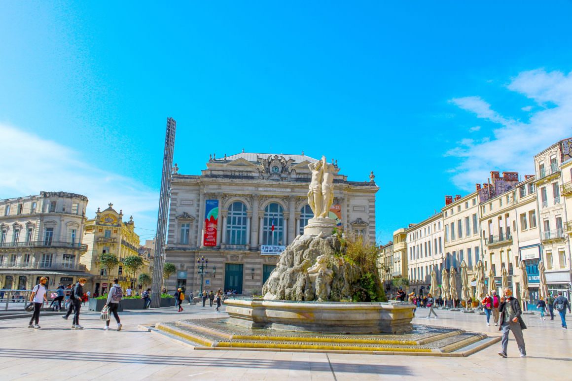 Place de la comédie à Montpellier