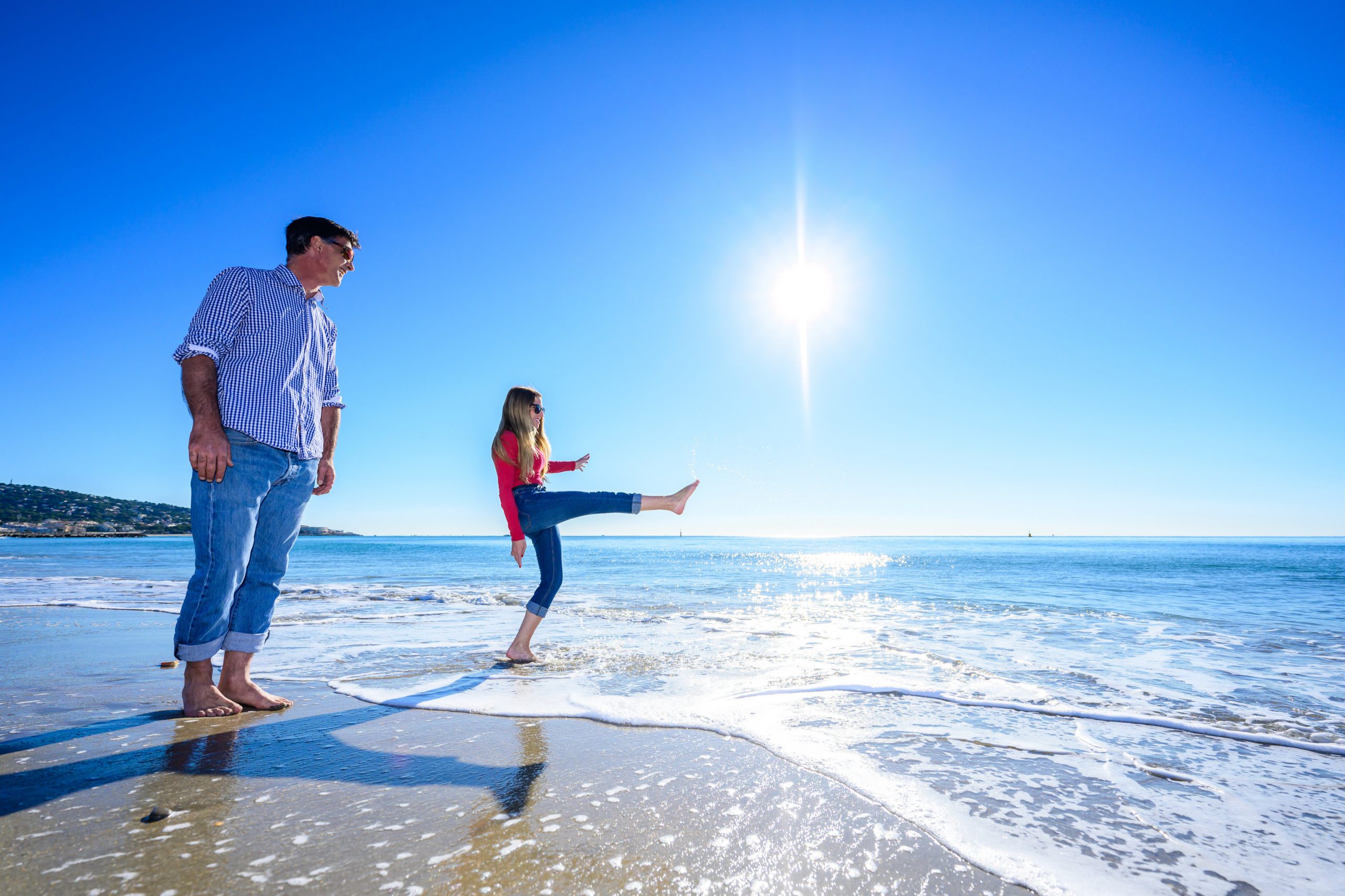 Couple sur la plage du Lido à Sète -©Régis Domergue