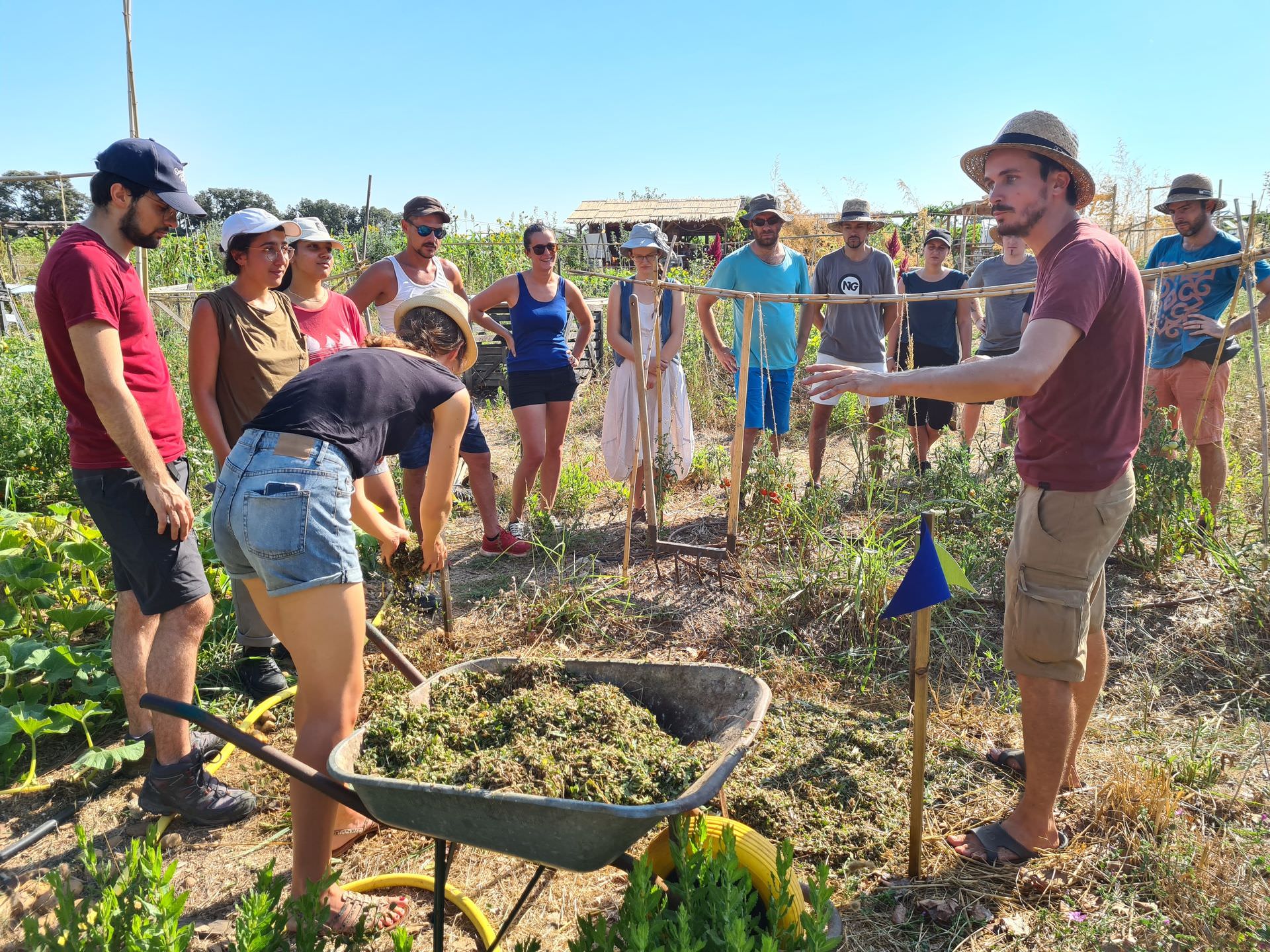 Atelier permaculture à l'Oasis Citadine situé sur le domaine du Château de Flaugergues à Montpellier