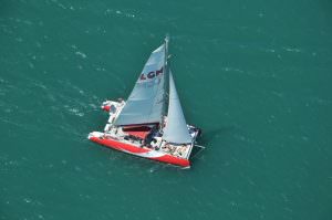 Catamaran Lucile 2 en pleine mer