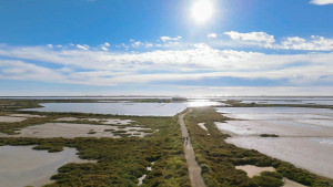 Vue aérienne des Salins de Frontignan