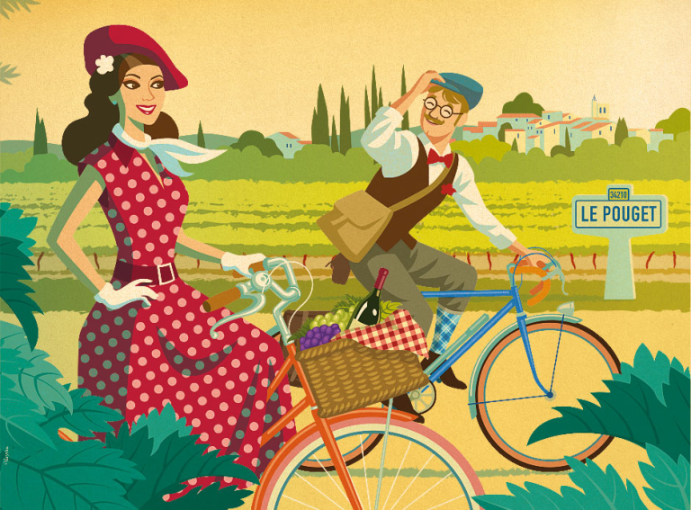 Affiche de l'évènement Musette & Bicyclette en Languedoc Coeur d'Hérault dans le cadre de Fascinant Week-end