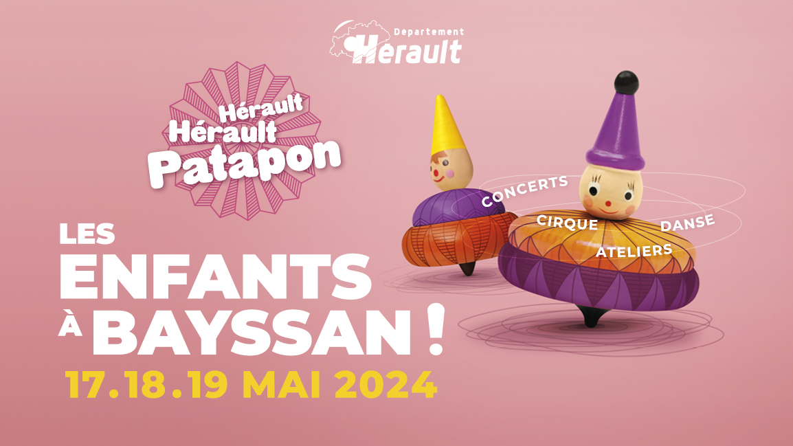 Affiche du festival printanier Hérault Hérault Patapon qui se déroule à la Scène de Bayssan à Béziers