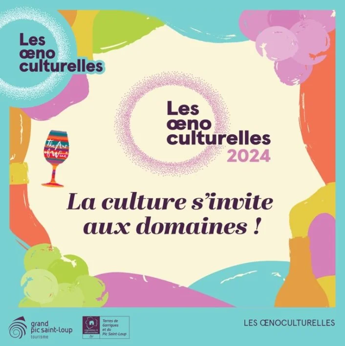 Affiche Les Oenoculturelles 2024 en Grand Pic Saint-Loup