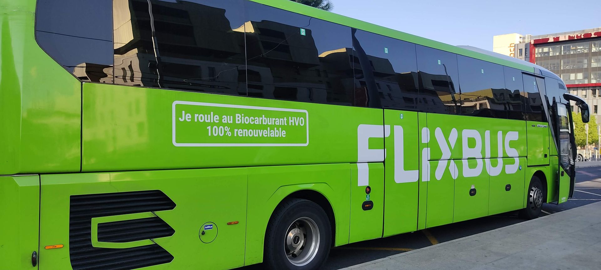 Flixbus à Montpellier © Julie Noclercq Flixbus à la station Les Sabines à Montpellier