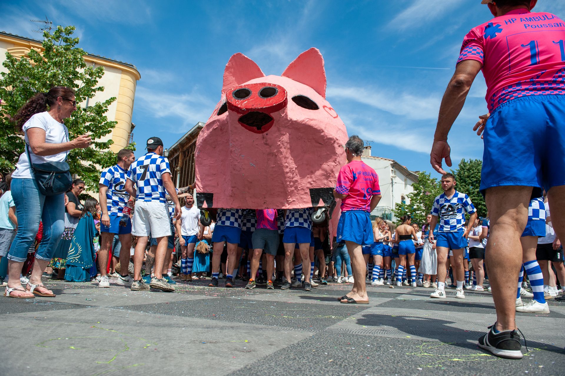 Le cochon, anima totémique de Poussan © Marion Ricard - Office de Tourisme Archipel de Thau Sortie du cochon, animal totémique du village de Poussan, lors du carnaval