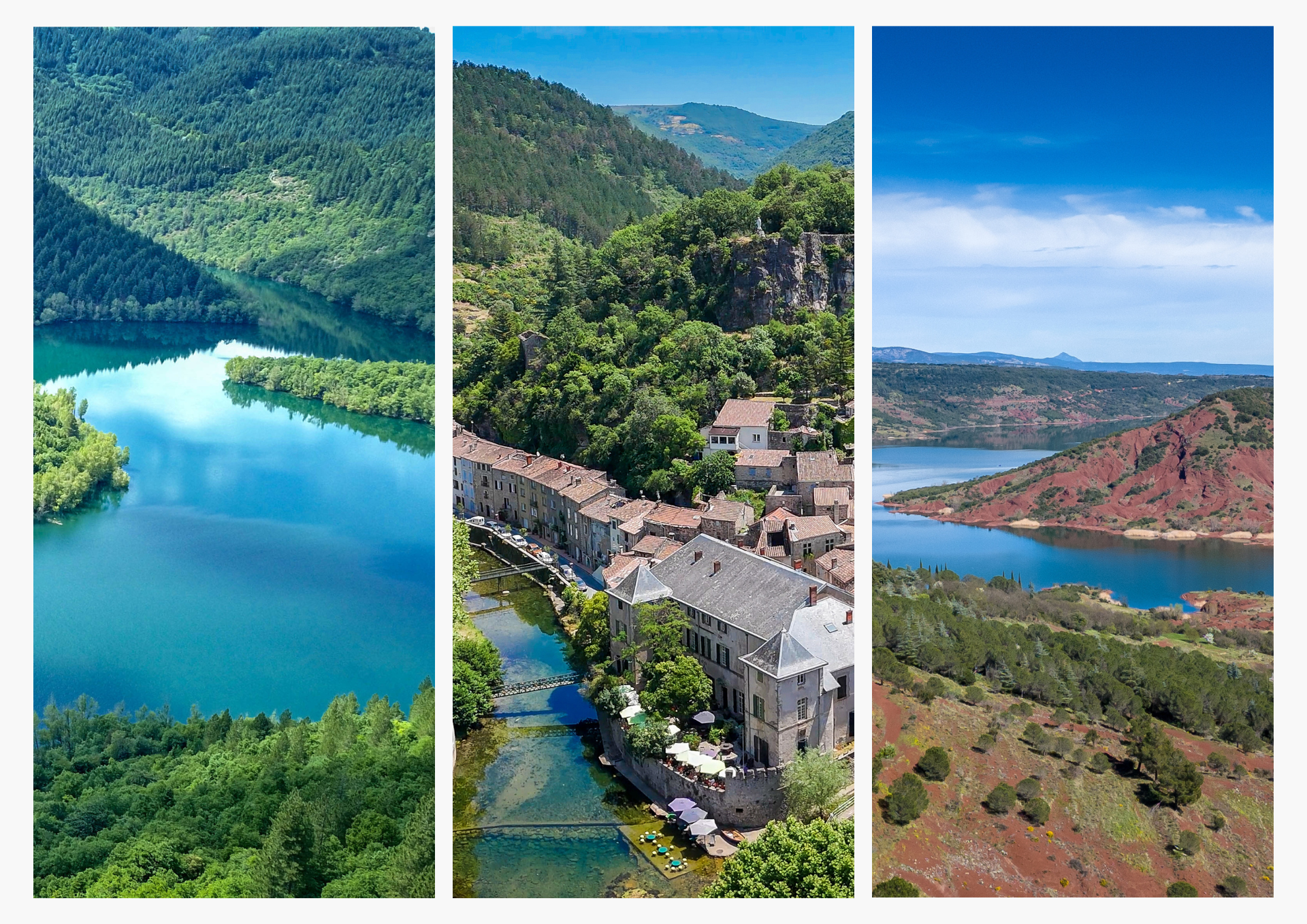 Lac des Monts d'Orb / Lunas / Presqu'île de Rouens © Eric Brendle Triptyque Lac des Monts d'Orb / Lunas / Presqu'île de Rouens