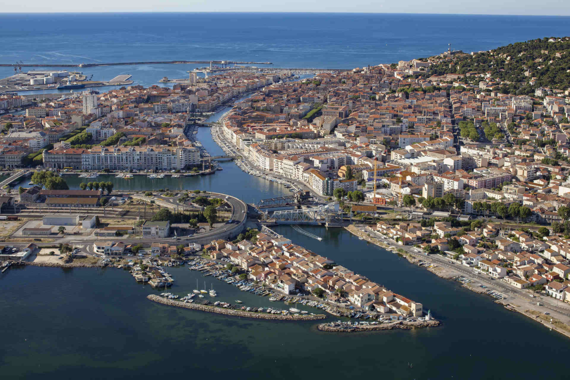 Vue aérienne de Sète