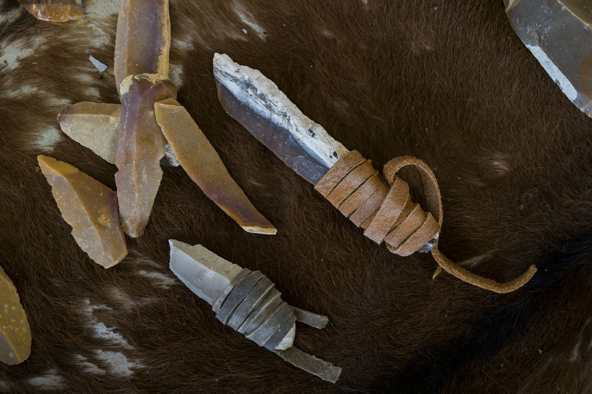Atelier de taille de silex à Ambrussum dans le Pays de Lunel