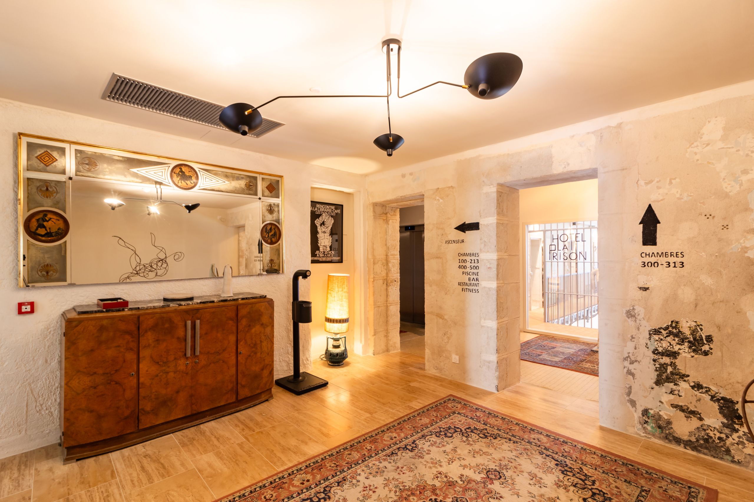 Décoration intérieure de l'Hôtel La Prison à Béziers
