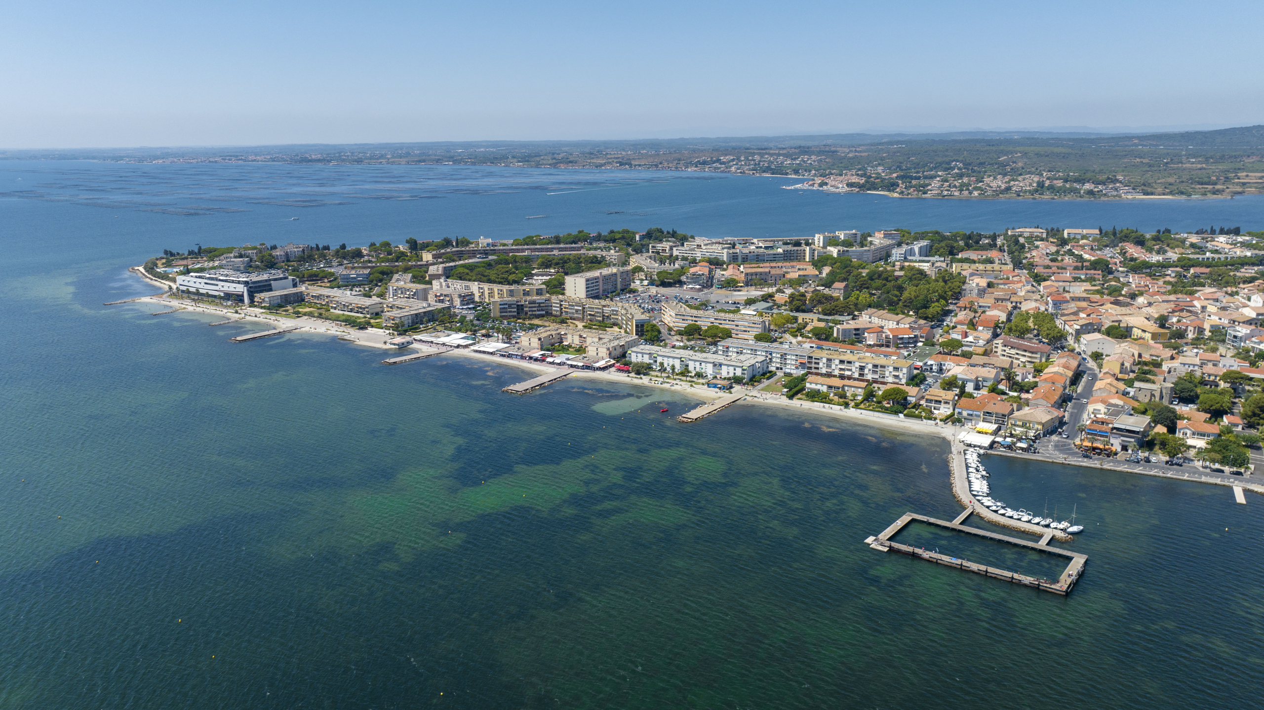 Vue en drone de la pointe de Balaruc